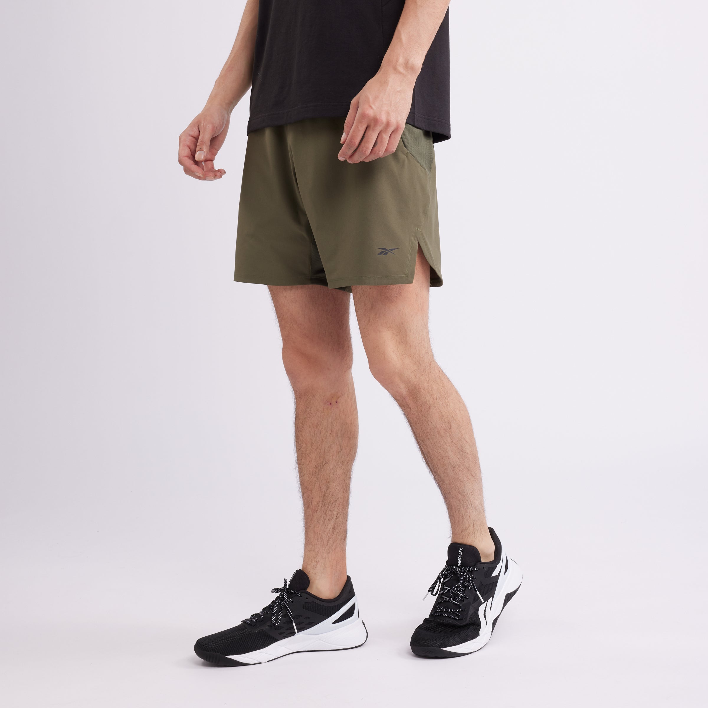 Green store reebok shorts