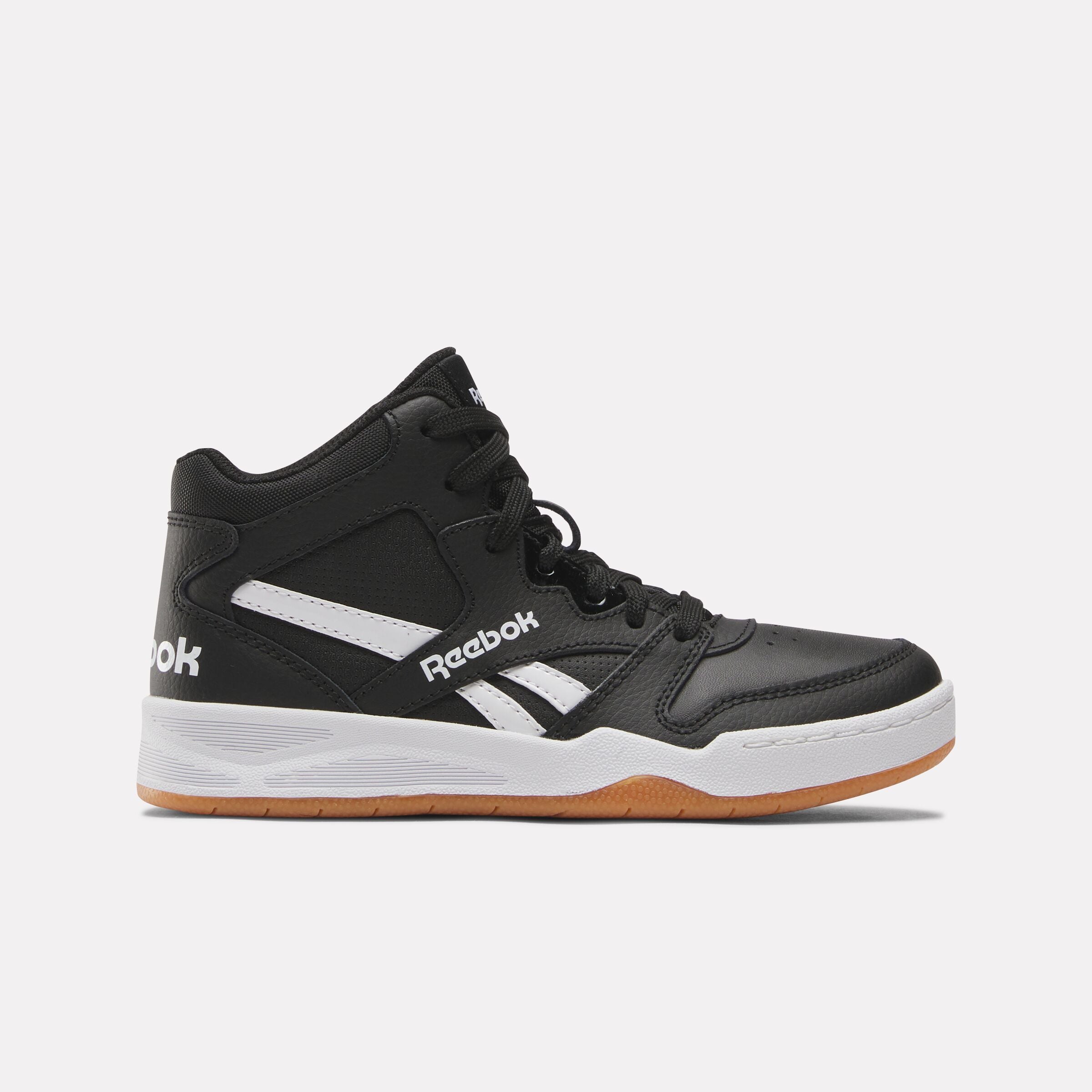 Reebok Bb4500 Court Shoes Preschool Black White Gum