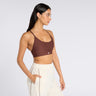 Lux Strappy Sports Bra Unearthed Brown