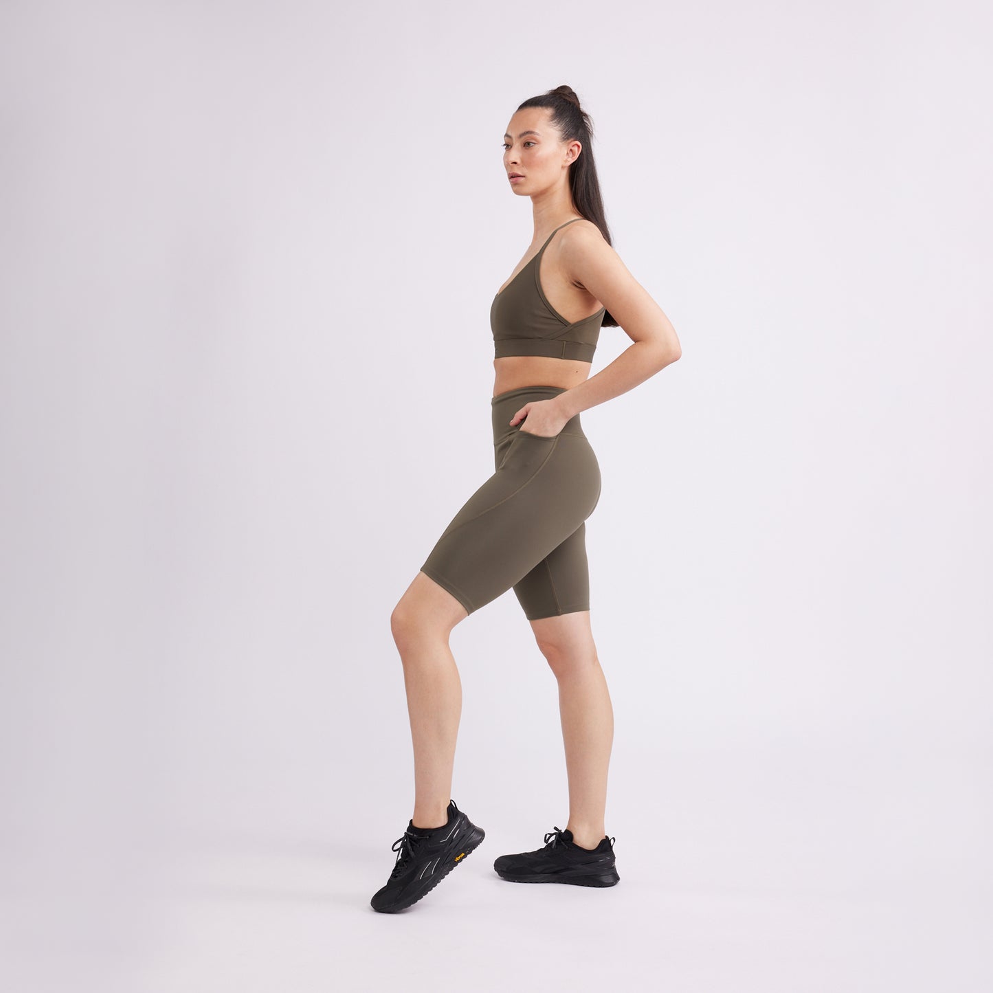 Lux High-Rise Bike Shorts Grout