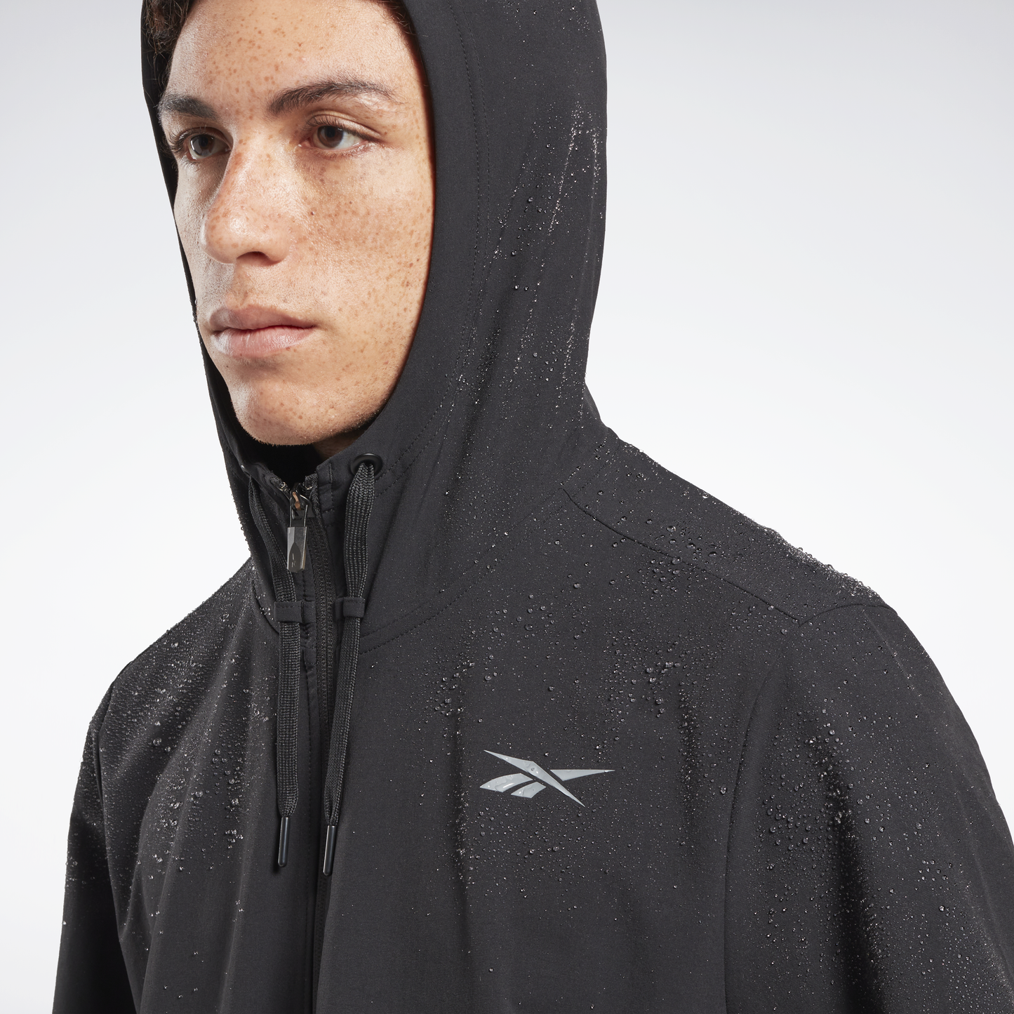 Ltwt Woven Fz Hoodie Black