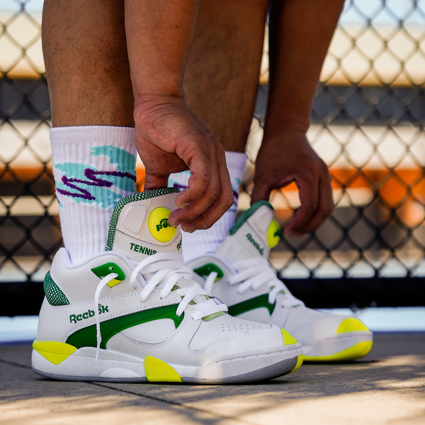 Court Victory Pump White/Glen Green/Acid Yellow