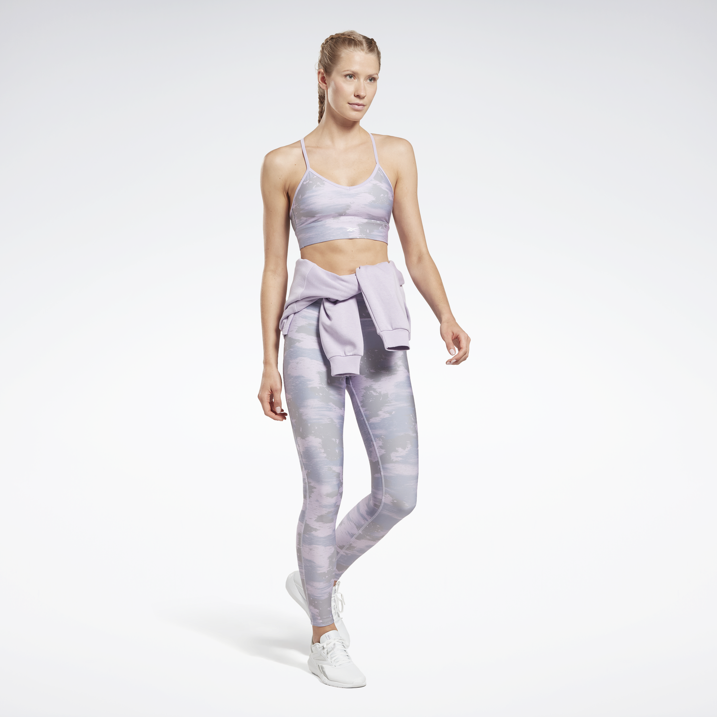 Workout Ready Camo Print Bra Violet Haze