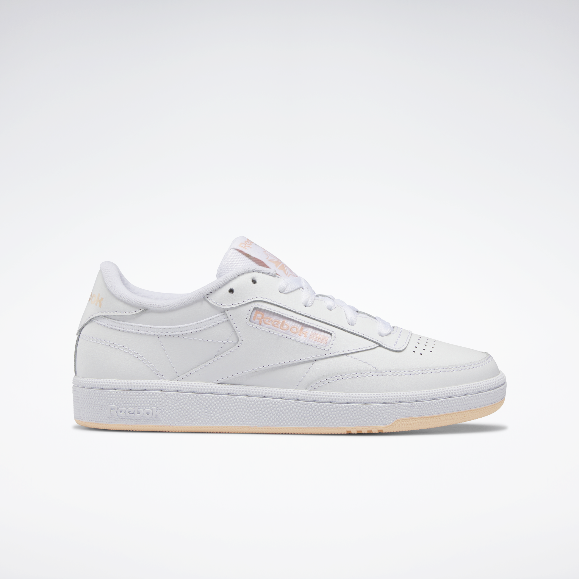 Clean white reebok sales shoes