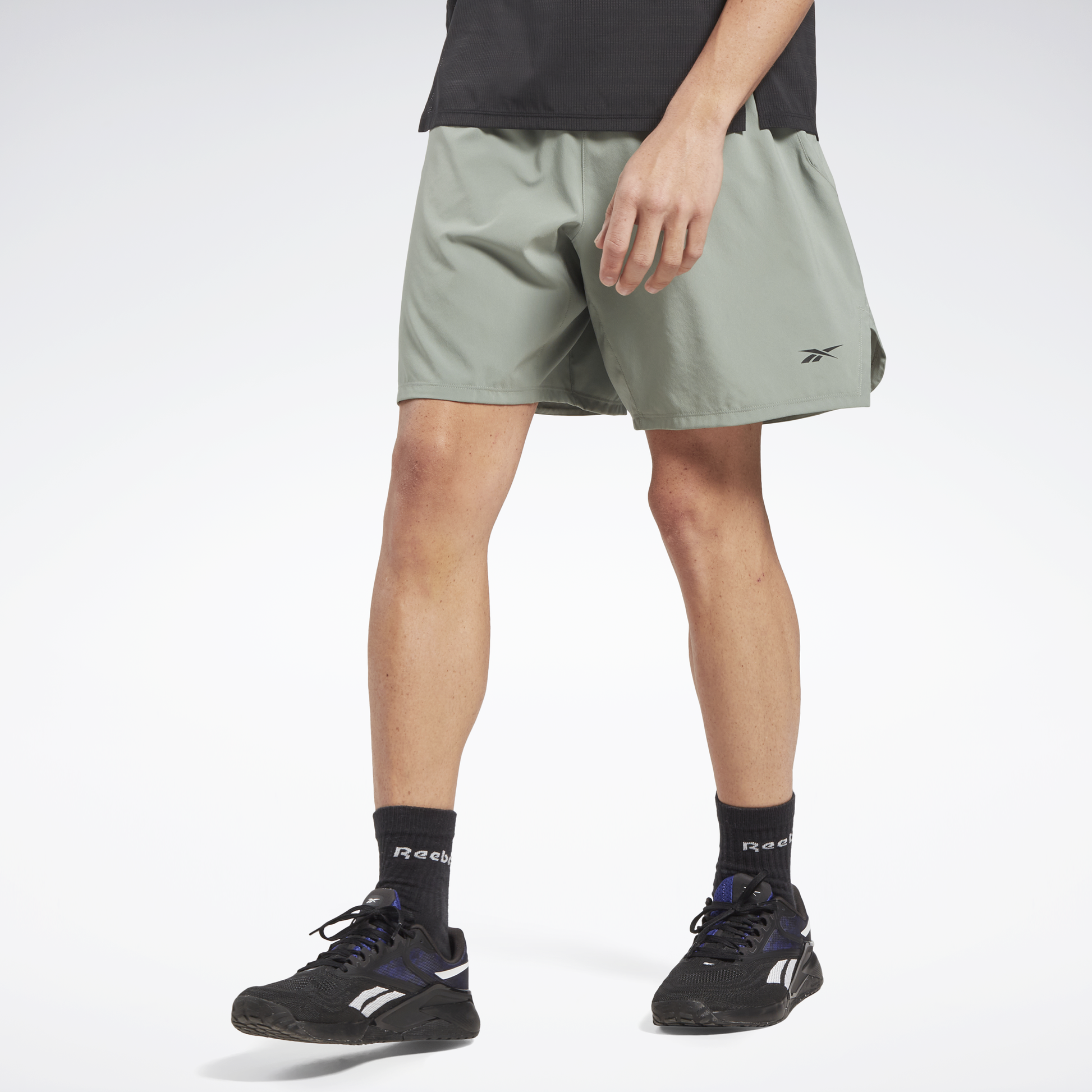 Green on sale reebok shorts