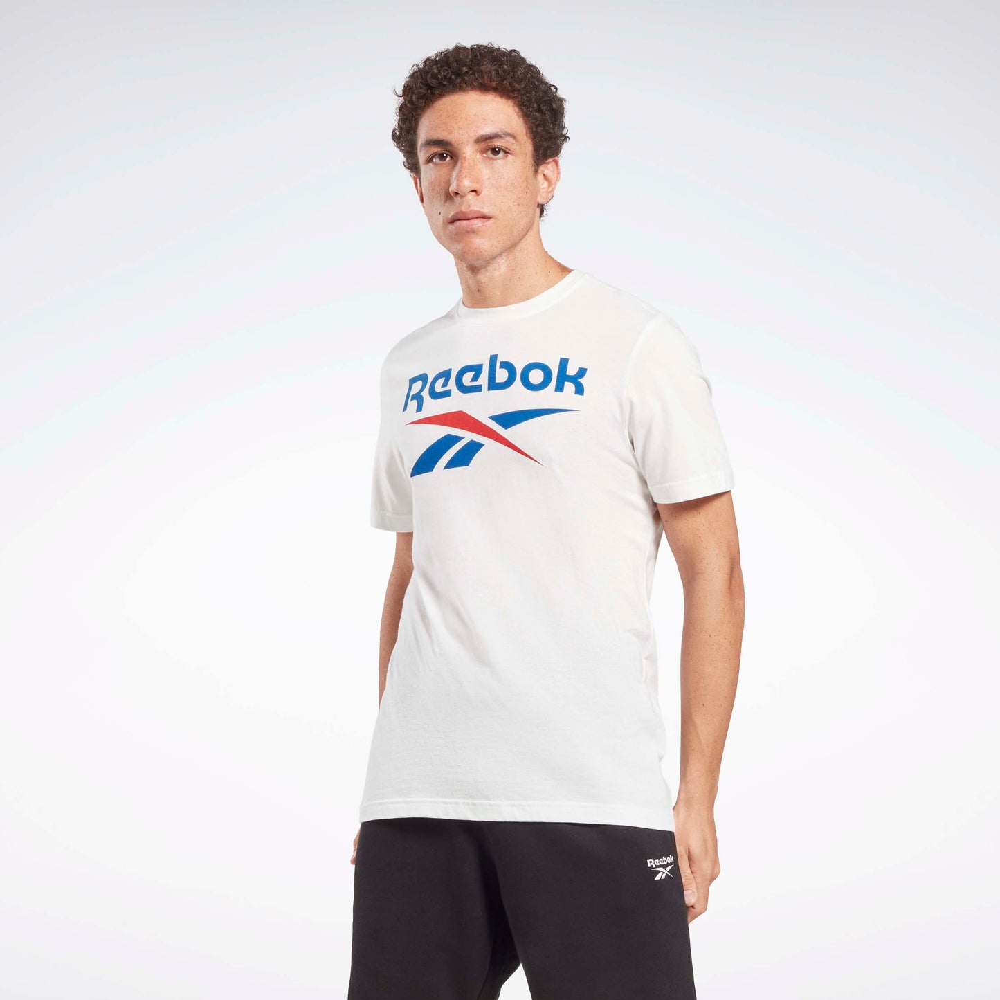 Reebok Identity Big Logo T-Shirt White/Vector Blue