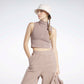 Reebok Classics Cropped Fitted Jersey Tank Top Taupe