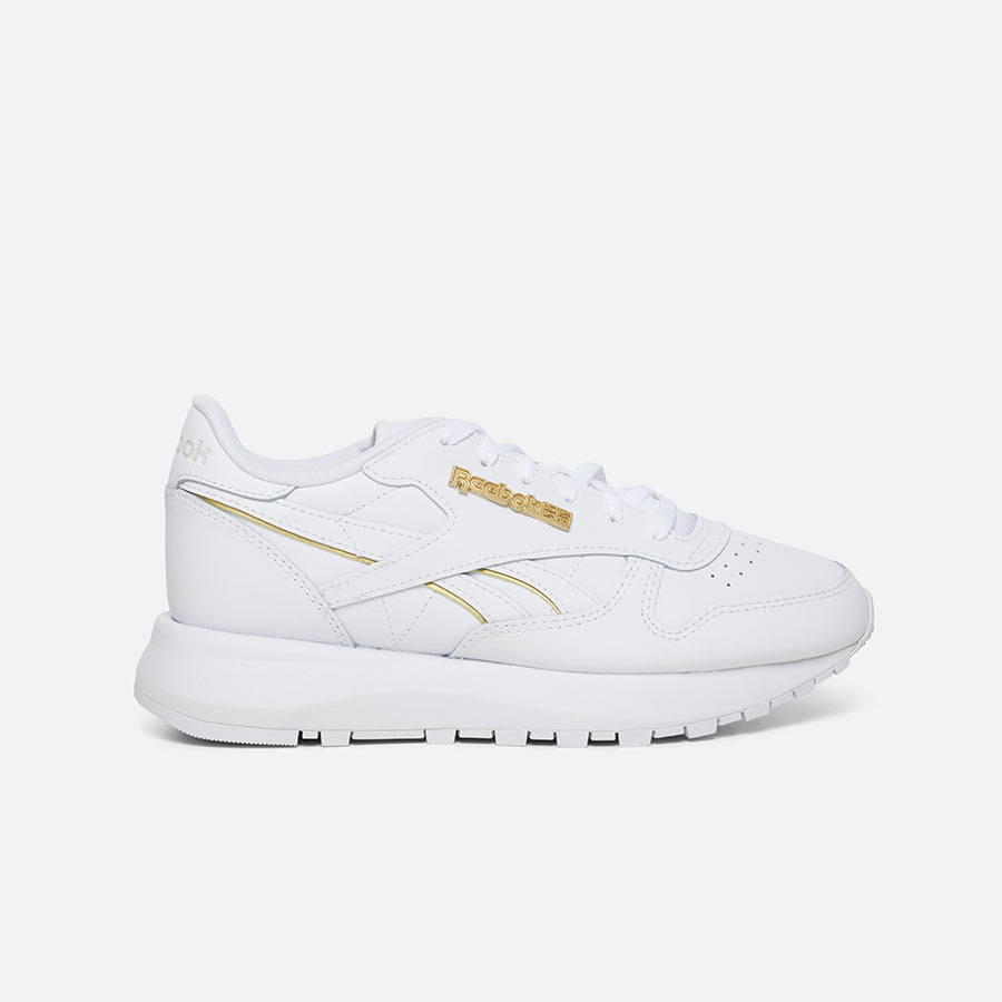 Classic Leather Sp White/Gold Met./White