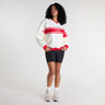 Rbk World V Neck Crew White/ Energy Red