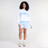 Rbk World V Neck Crew White/ Y2k Blue