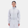Brooklyn Cropped Bomber Jacket Silver Marl