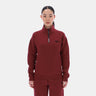 3/4 Zip Overhead Top Classic Burgundy