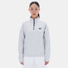 3/4 Zip Overhead Top Silver Marl