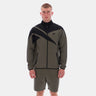 Contrast Funnelneck Jacket Army Army Green/Black