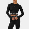 Id Train Cutout Long Sleeve Black