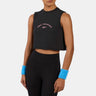 Lux Cropped Graphic Tank Black