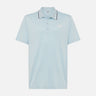 Solid Performance Polo Soft Blue/White/Vector Navy