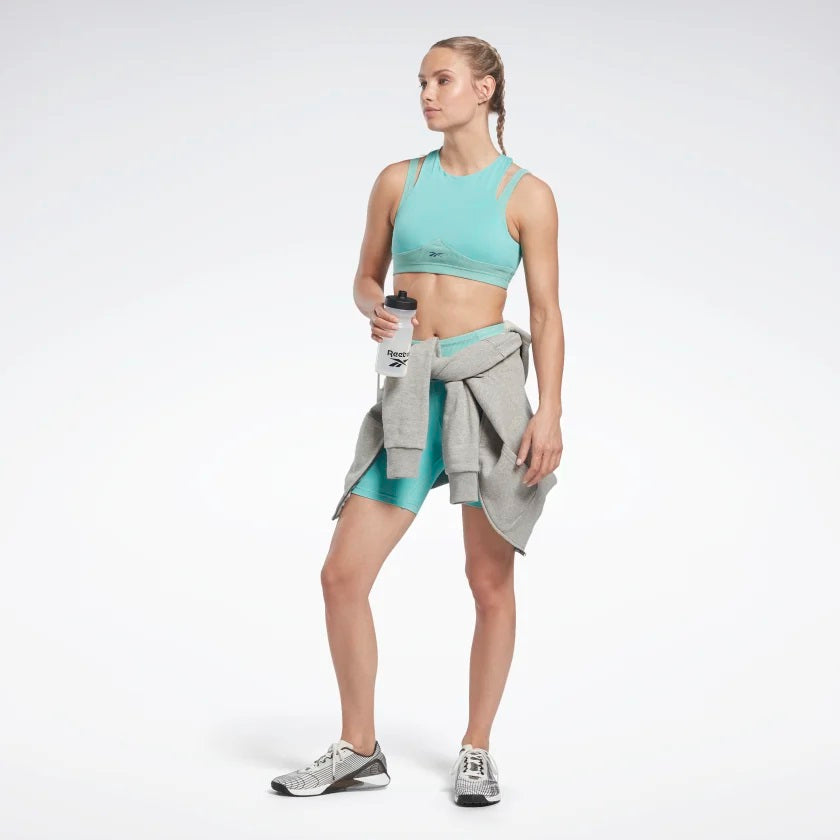 Lm Rib Cropped Tank Semi Teal