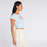 Ringer 95 Tee Soft Blue/ Pump Orange