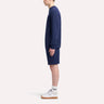 Reebok Identity French Terry Logo Crew Sweatshirt Vector Navy
