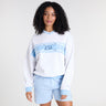 Rbk World V Neck Crew White/ Y2k Blue
