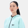 Hooded Vector Top Dusty Glitch Aqua