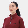 3/4 Zip Overhead Top Classic Burgundy