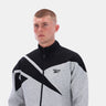 Contrast Funnelneck Jacket Army Grey Marl/Black