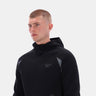 Contrast Panel Zip Hoody Black