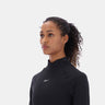 Long Sleeve Mock Neck Top Black