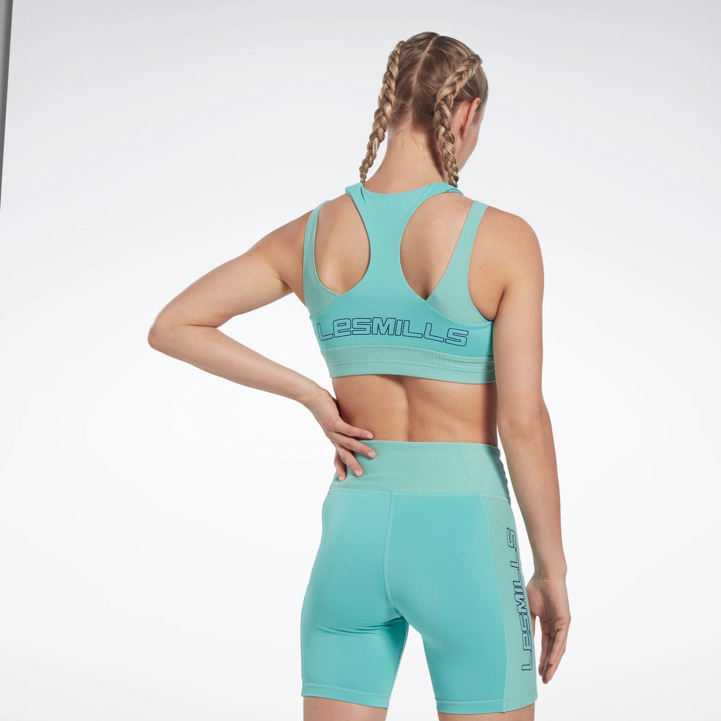 Lm Rib Cropped Tank Semi Teal