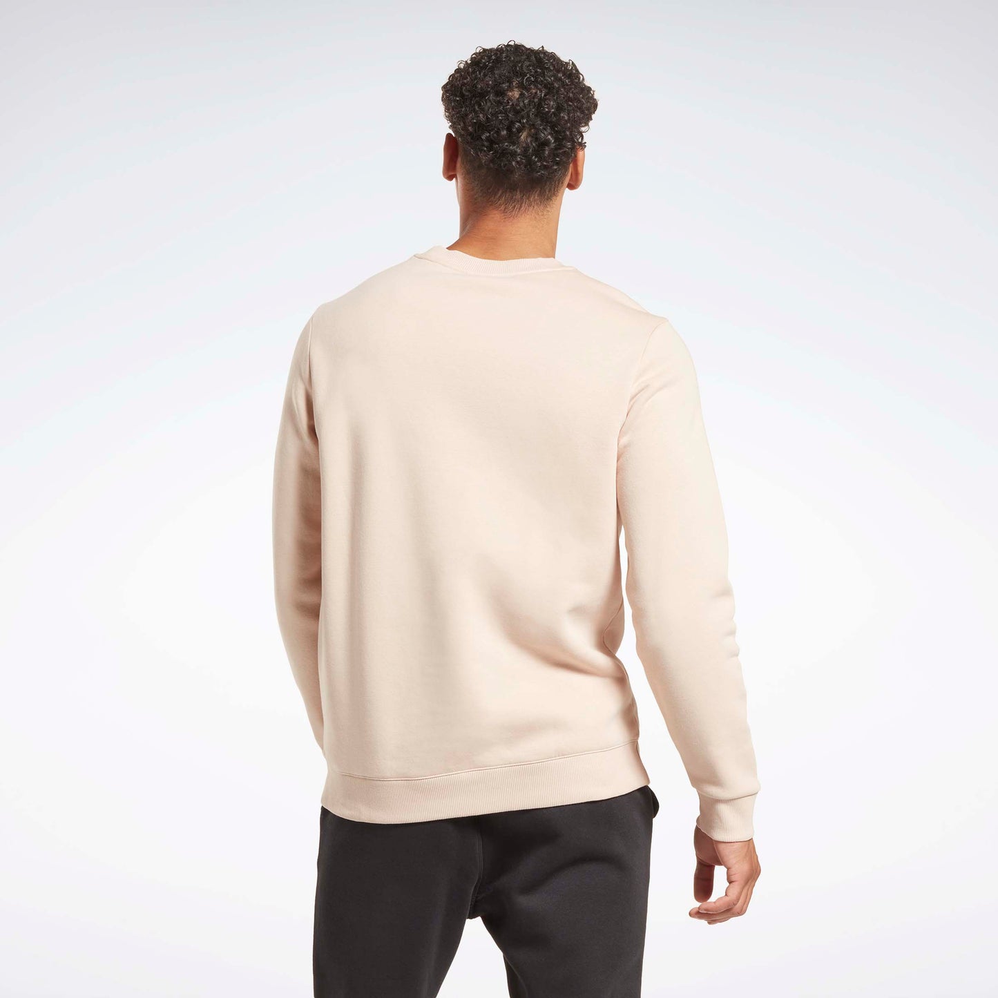Reebok Identity Fleece Vector Crew Sweatshirt Soft Ecru