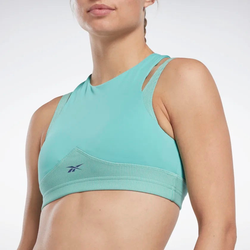 Lm Rib Cropped Tank Semi Teal