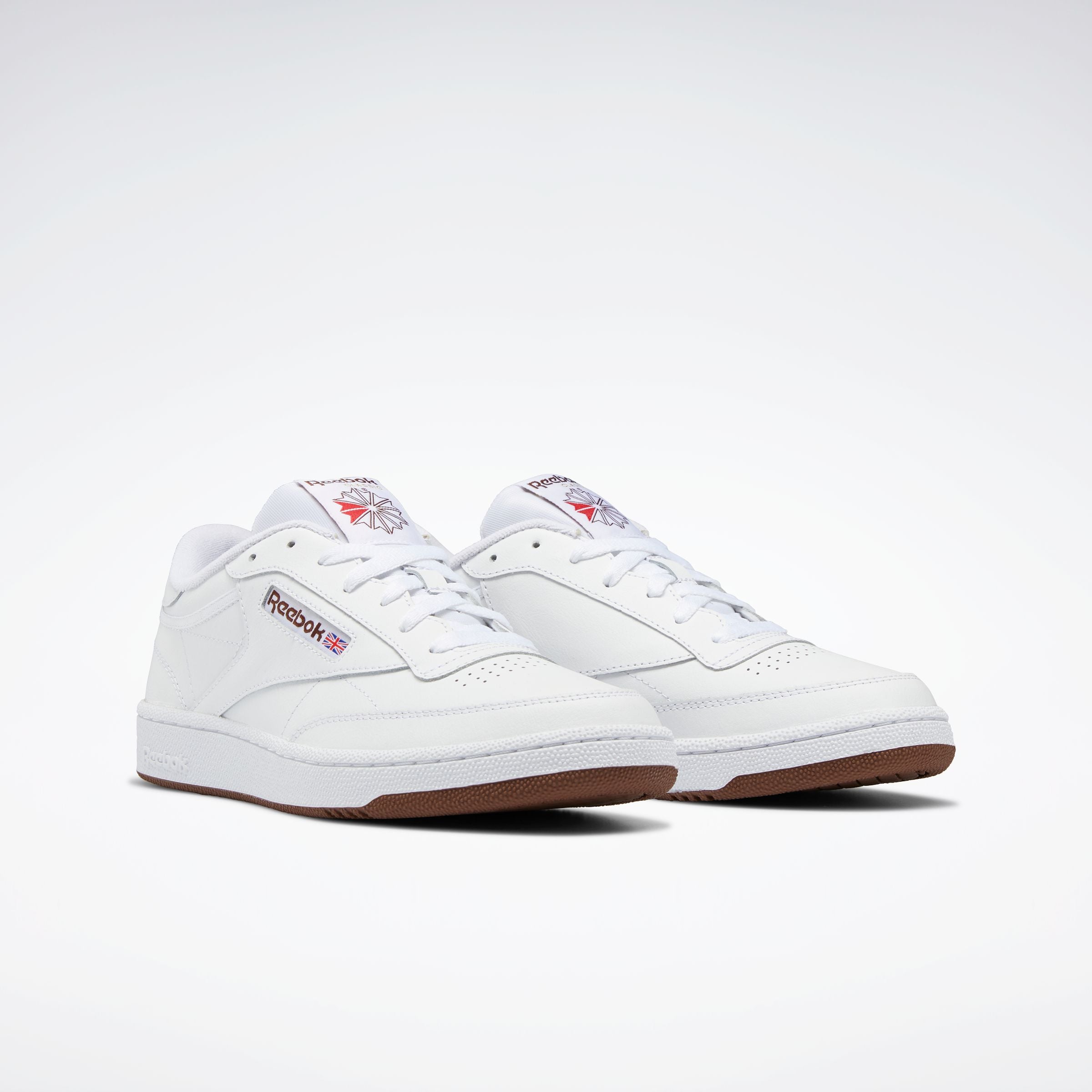 White and brown store reebok