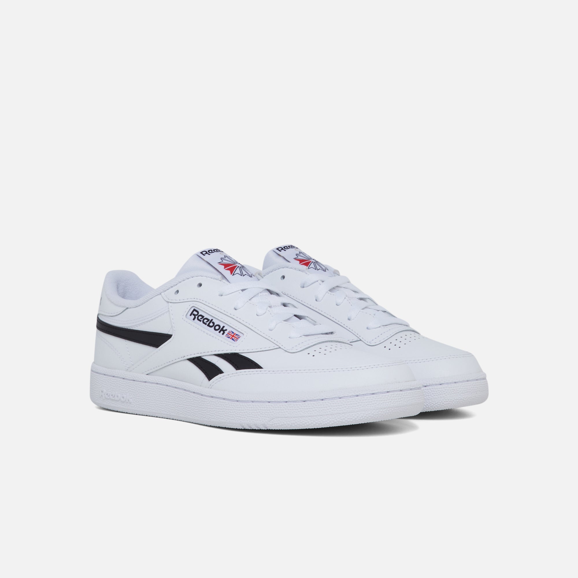 Reebok club sale c white black