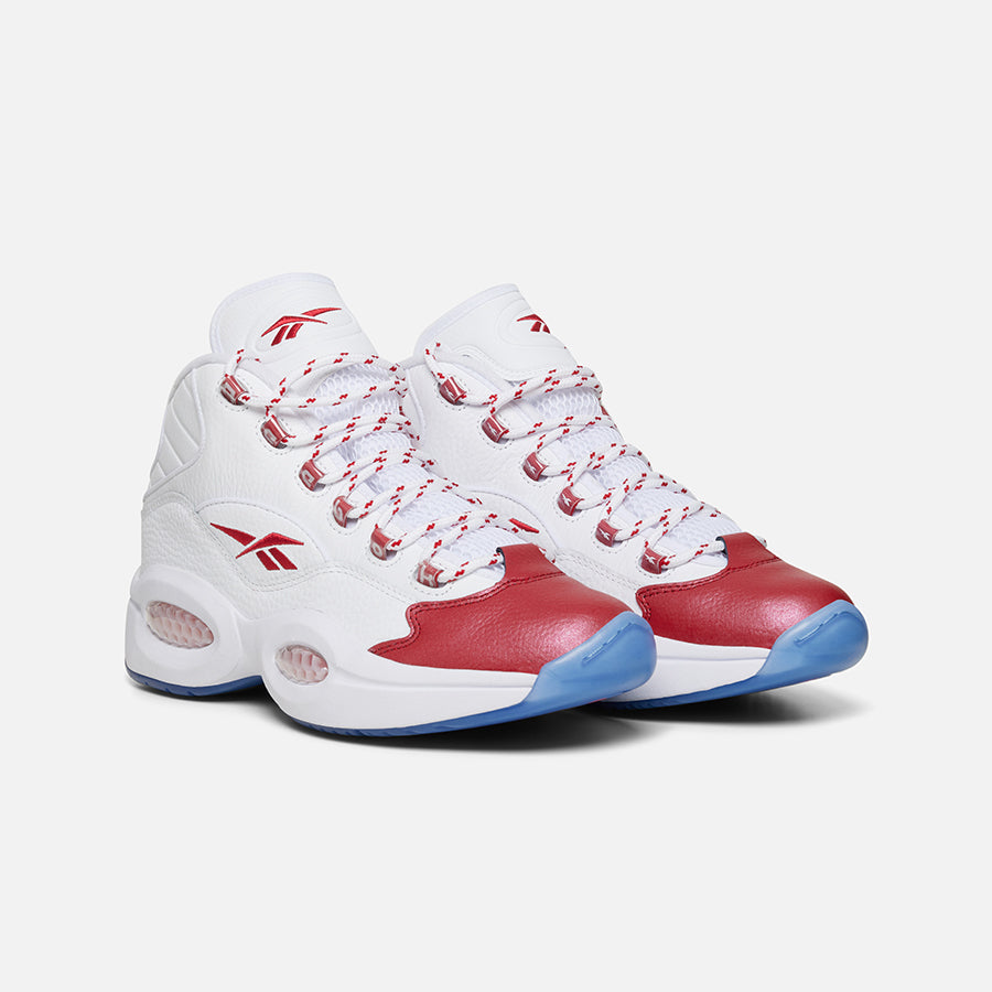 Allen iverson red white and blue shoes hotsell