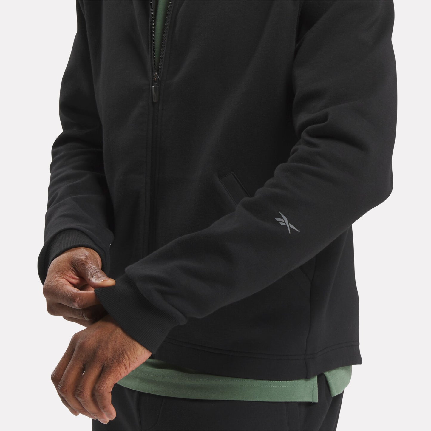 Active Ess Db Fz Hoodie Black