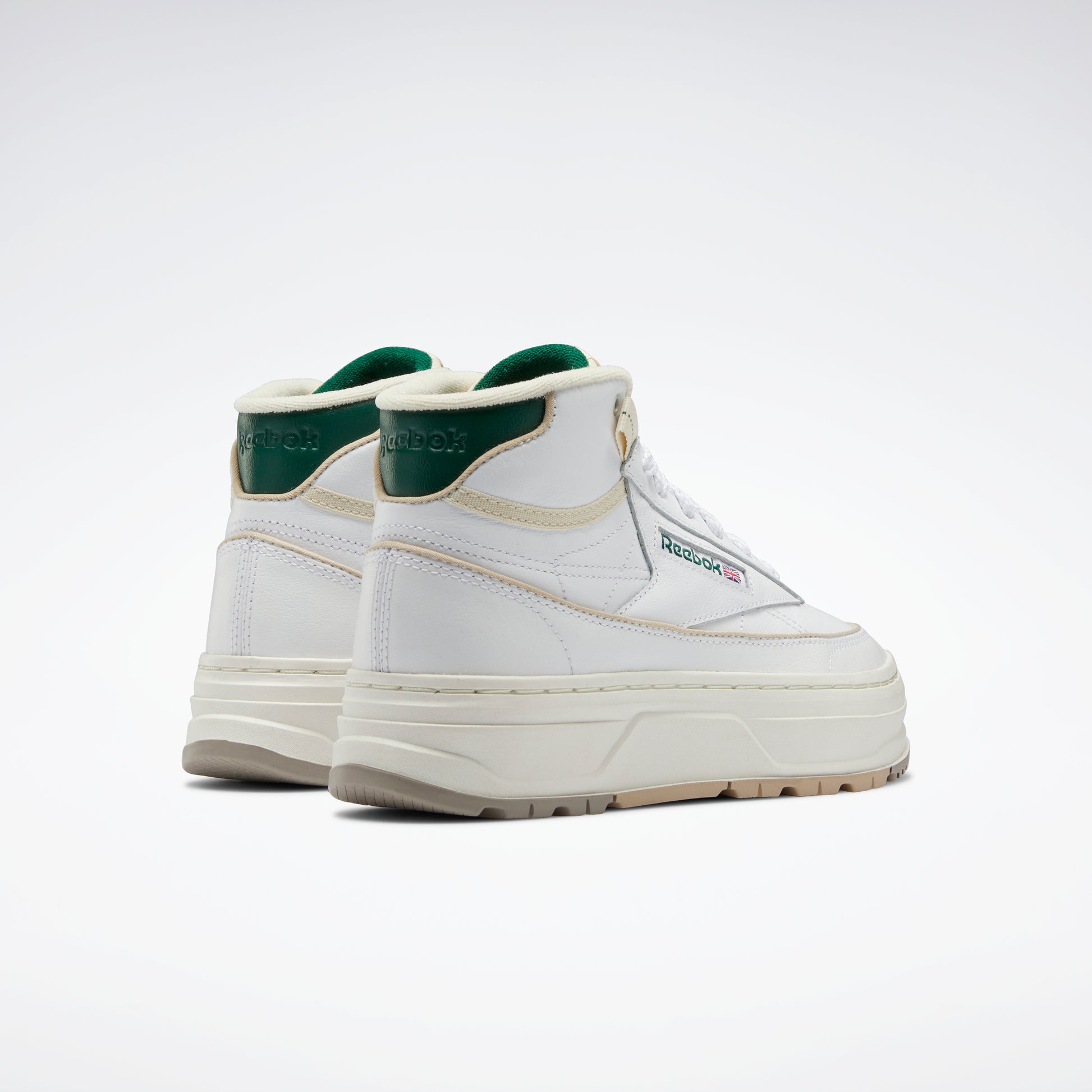 Club C Geo Mid Women's Shoes White/Chalk/Dark Green - Main Image