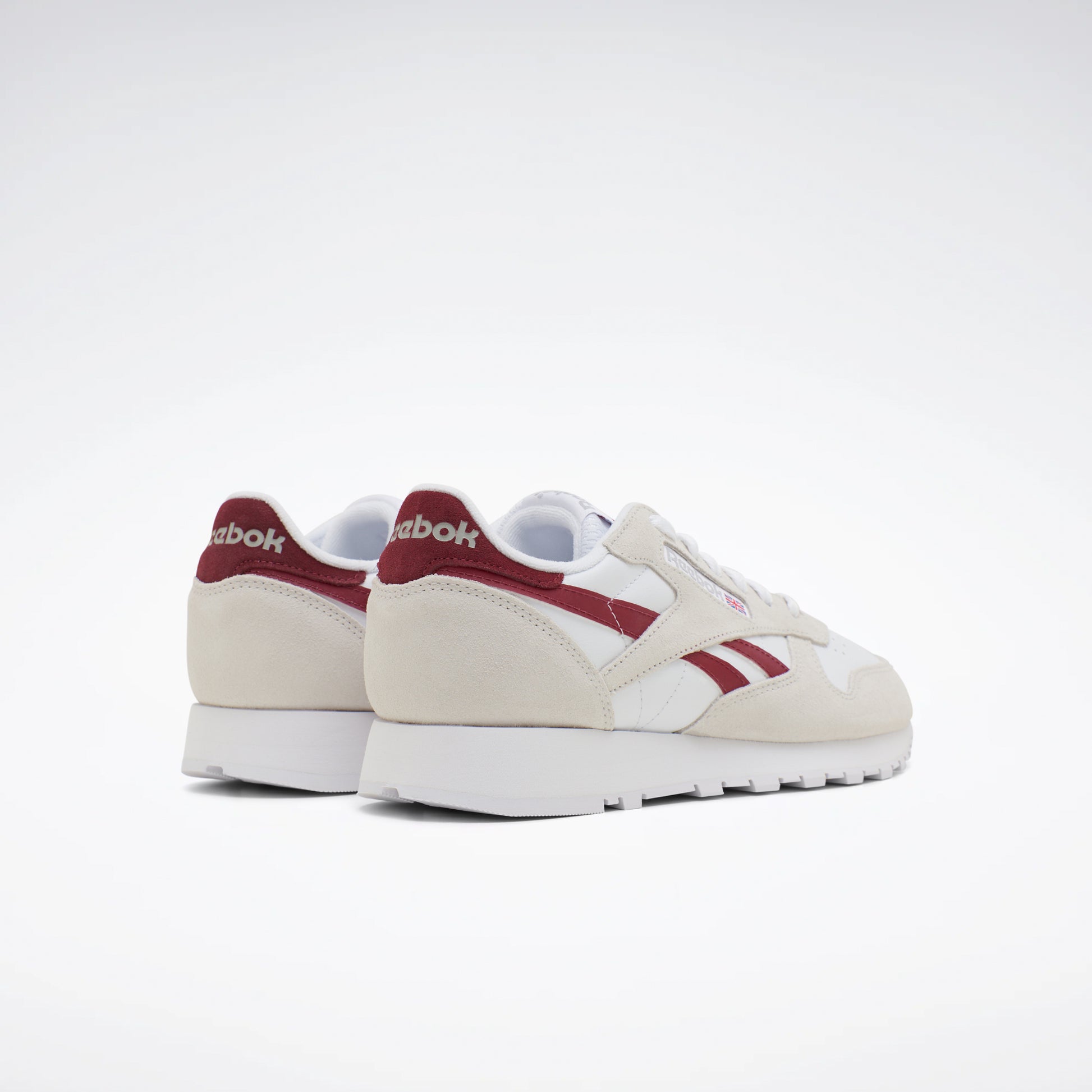 Reebok classic white burgundy Clearance