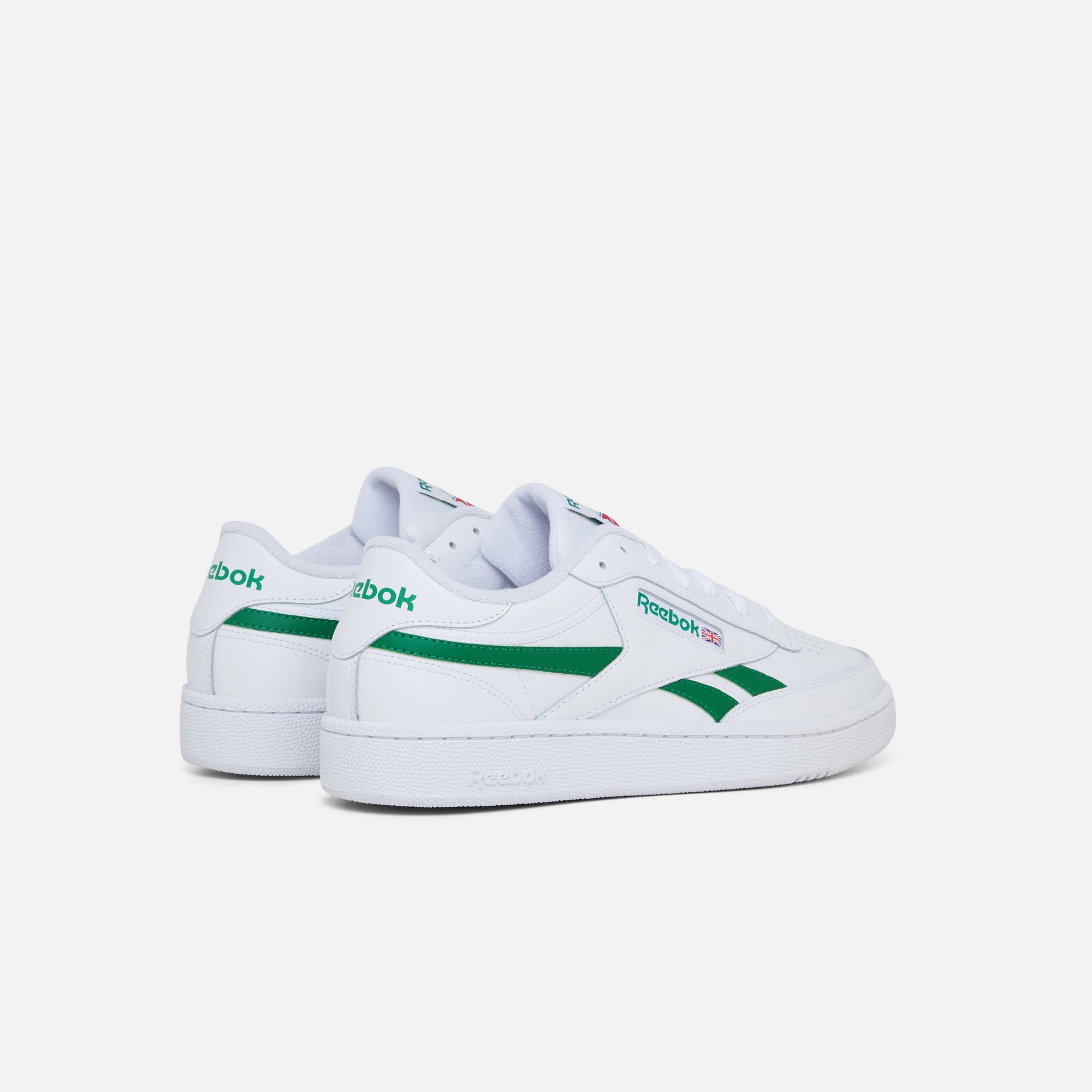 Green and store white reebok