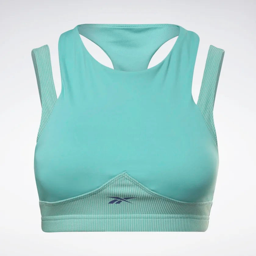 Lm Rib Cropped Tank Semi Teal