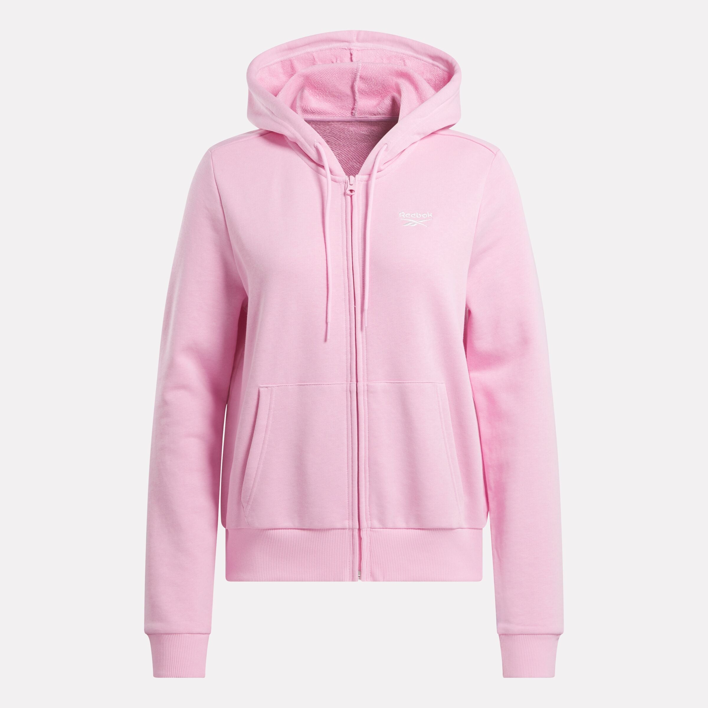 Reebok Identity Small Logo French Terry Full Zip Sweatshirt Astro Rose