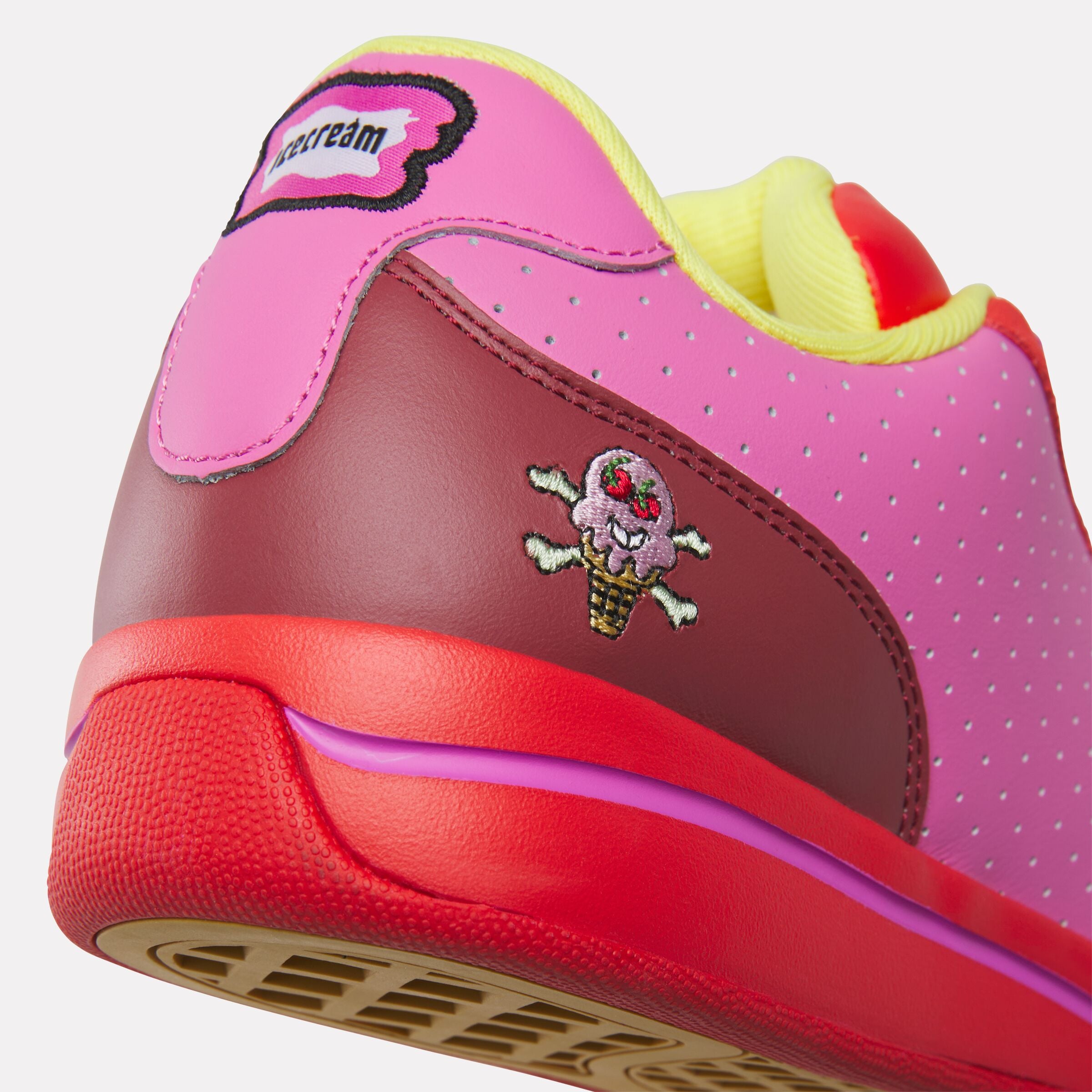 Reebok X Bbc Board Flip Skate Shoes Red/Pink/Yellow