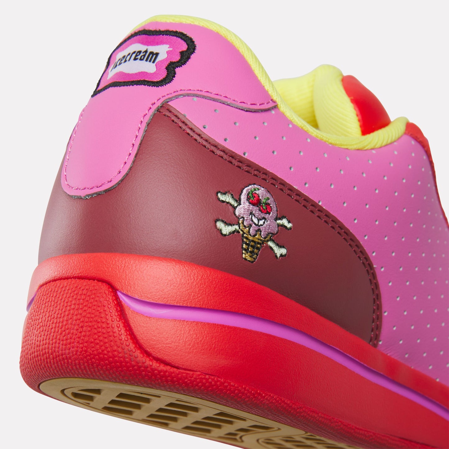 Reebok X Bbc Board Flip Skate Shoes Red/Pink/Yellow
