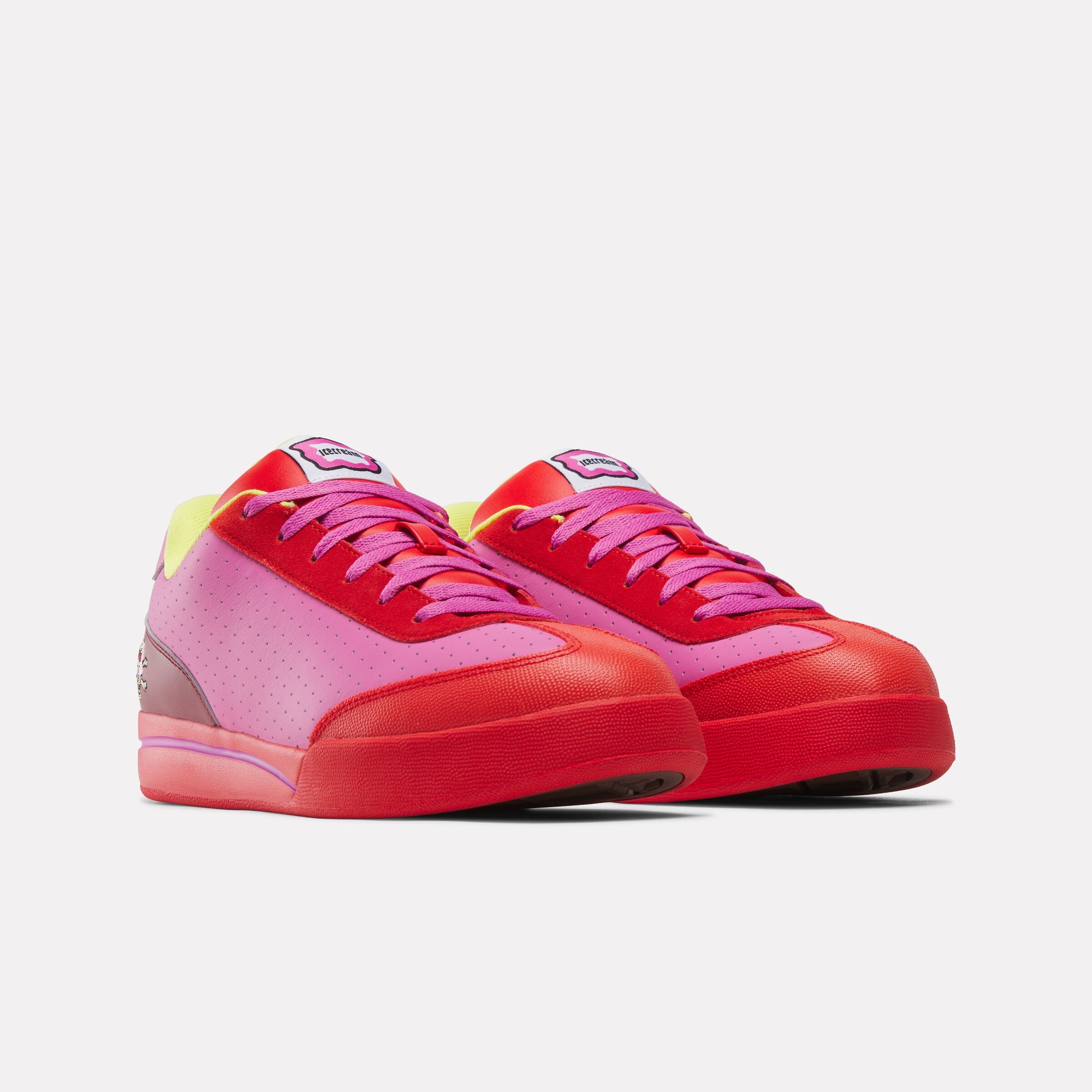 Reebok X Bbc Board Flip Skate Shoes Red/Pink/Yellow
