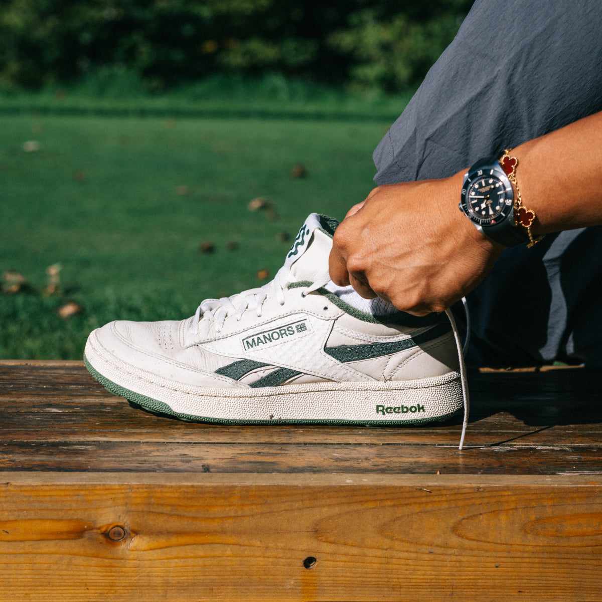 Reebok X Manors Club C Revenge Golf Men's Vintagechalk/ Legacy Grn/Linen