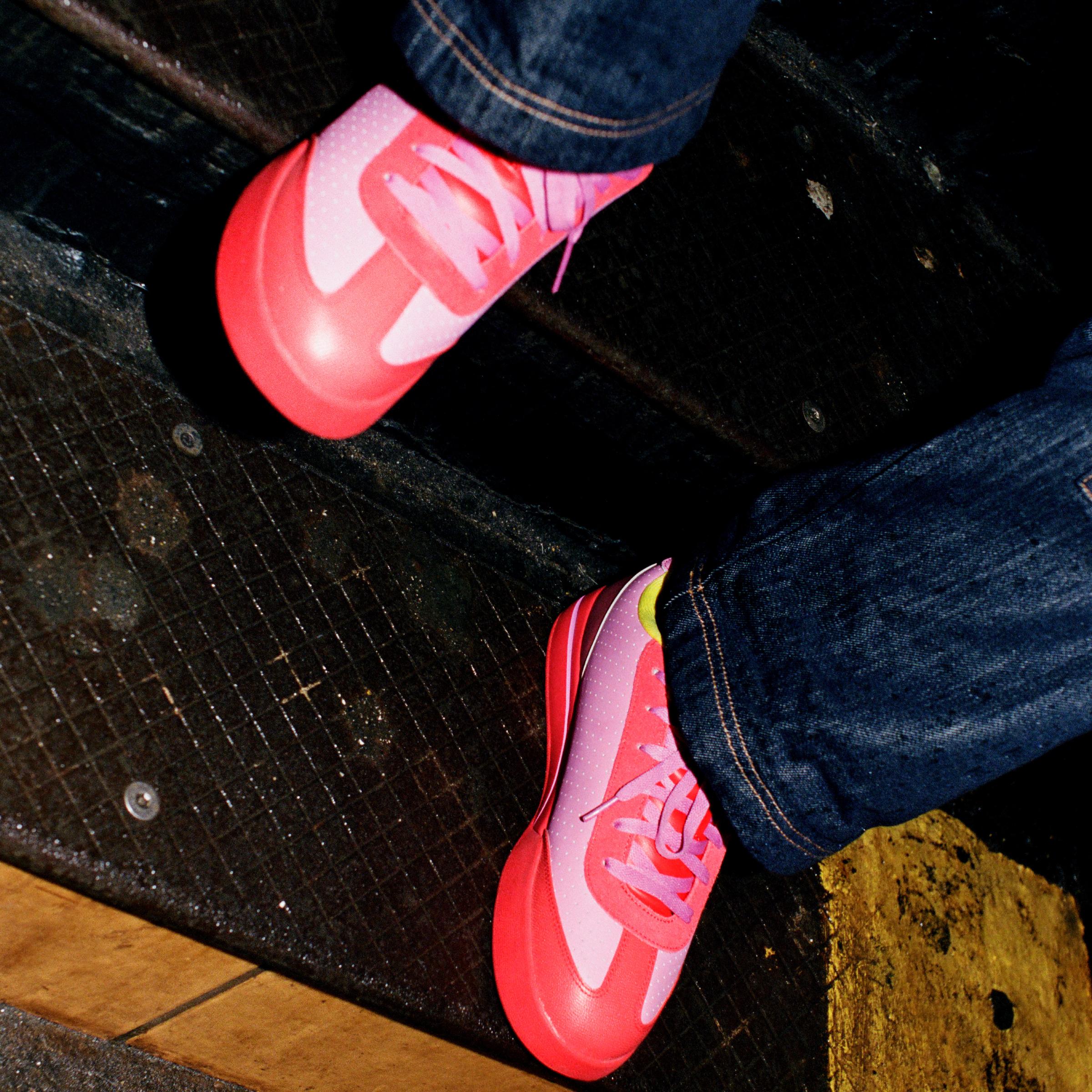 Reebok X Bbc Board Flip Skate Shoes Red/Pink/Yellow