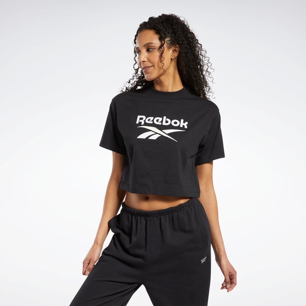 Reebok Women's Classics Big Logo Cropped T-Shirt