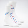 Classics Fold-Over Crew Socks 3 Pairs White/Vector Blue/Vector Red