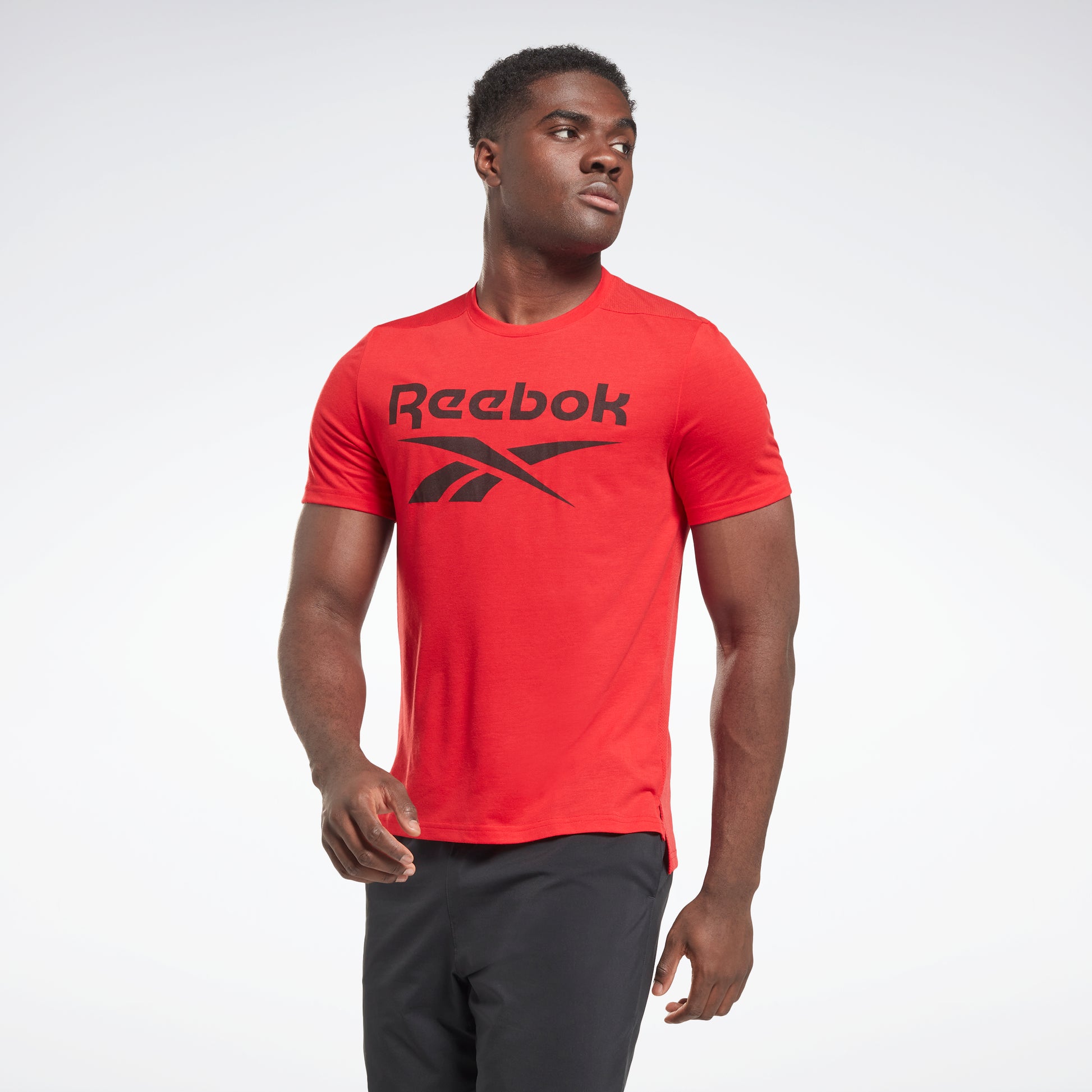 Reebok Men's Top - Red - L